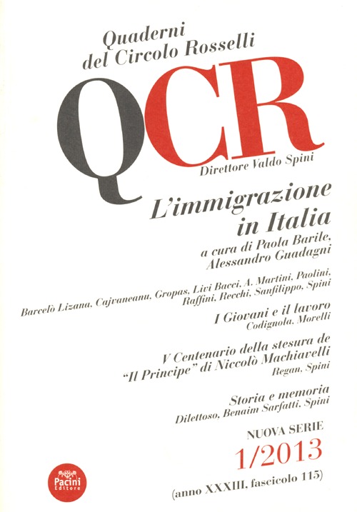 QCR. Quaderni del Circolo Fratelli Rosselli. Vol. 1: L'immigrazione in Italia