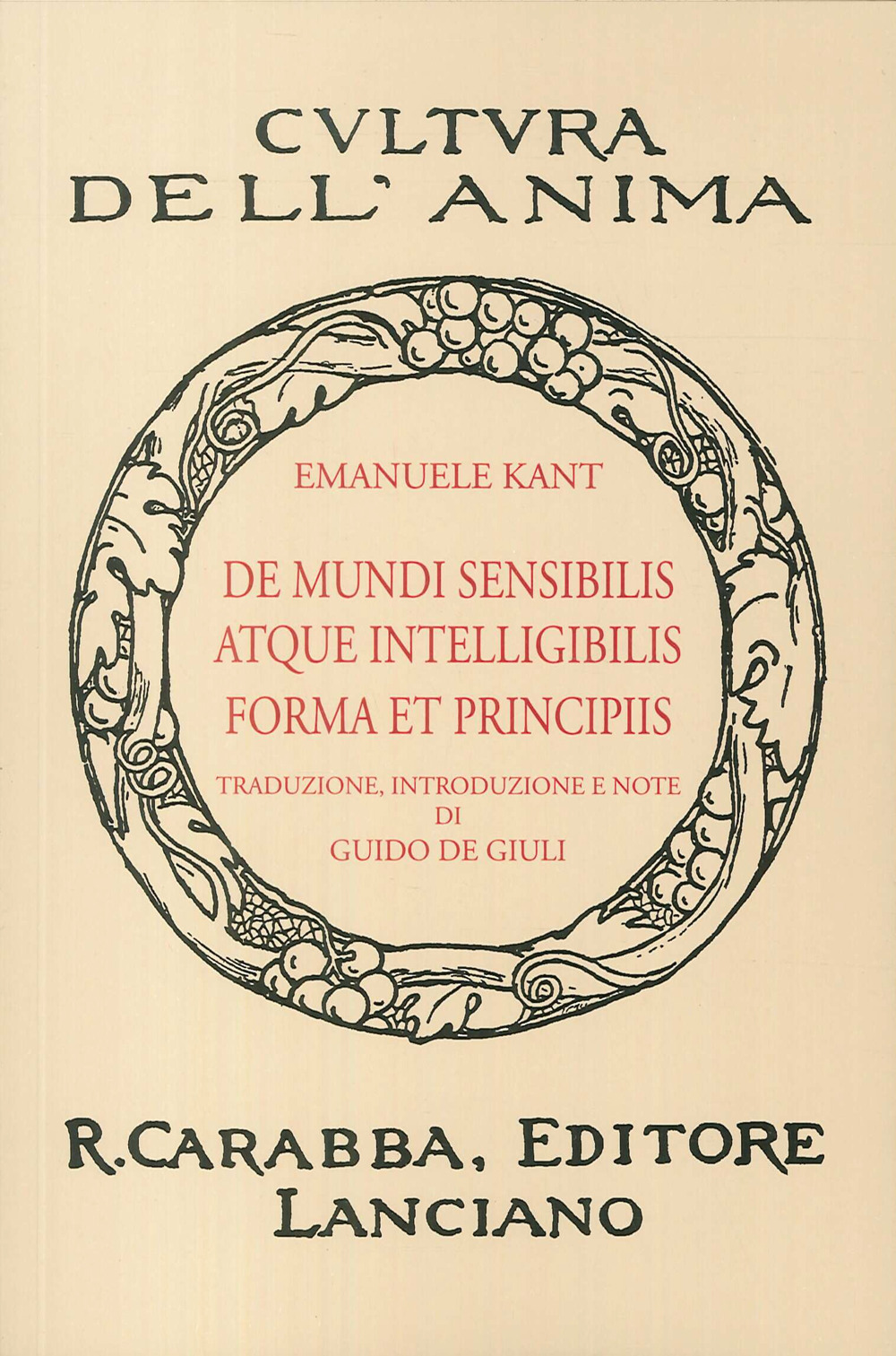 De mundi sensibilis atque intelligibilis forma et principiis (rist. anast. 1936)