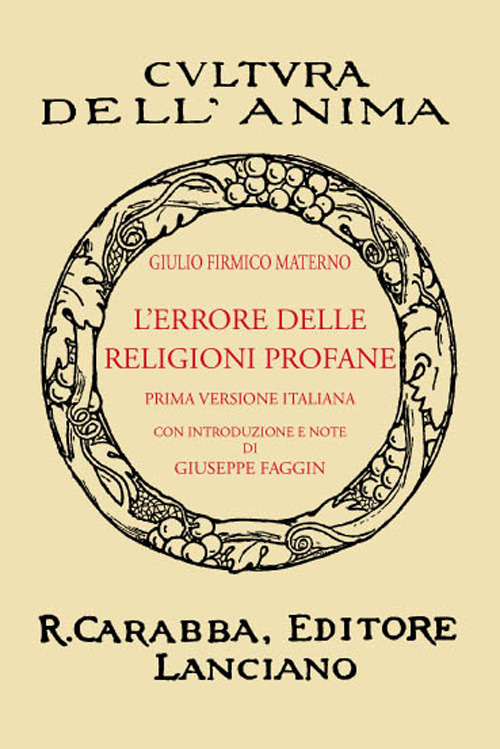 L'errore delle religioni profane (rist. anast. 1932)