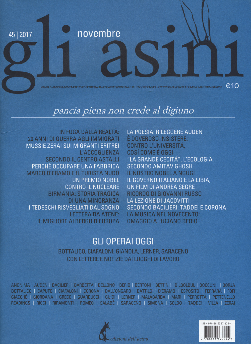 Gli asini. Rivista di educazione e intervento sociale. Vol. 45