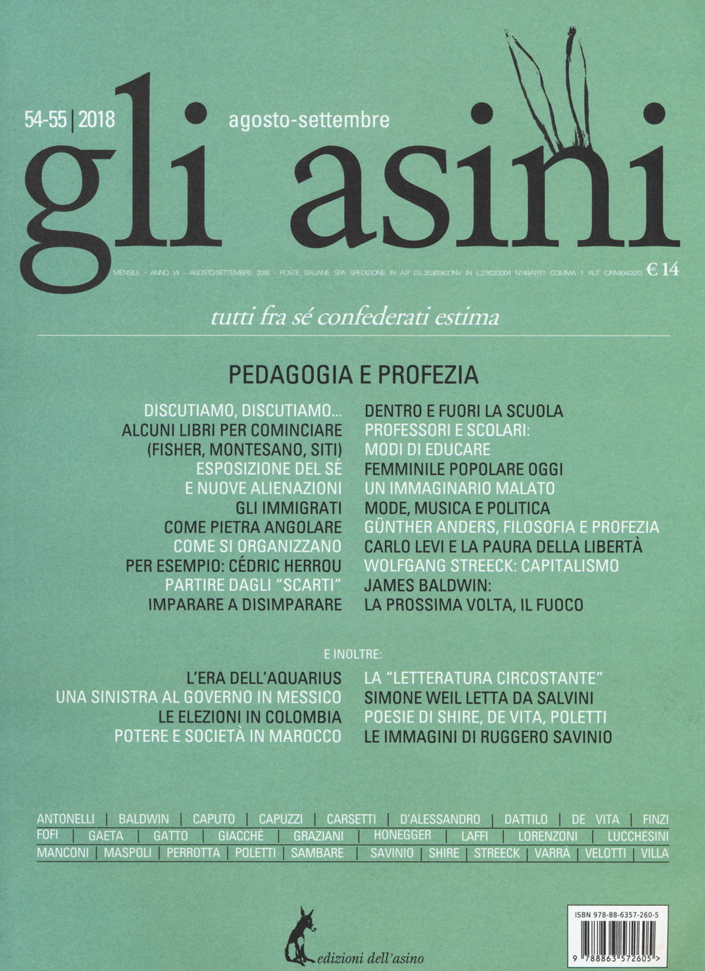 Gli asini. Rivista di educazione e intervento sociale. Vol. 54-55