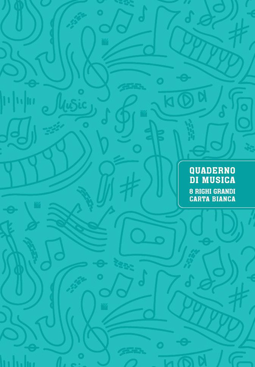 Quaderno di musica (8 righi grandi, carta bianca)