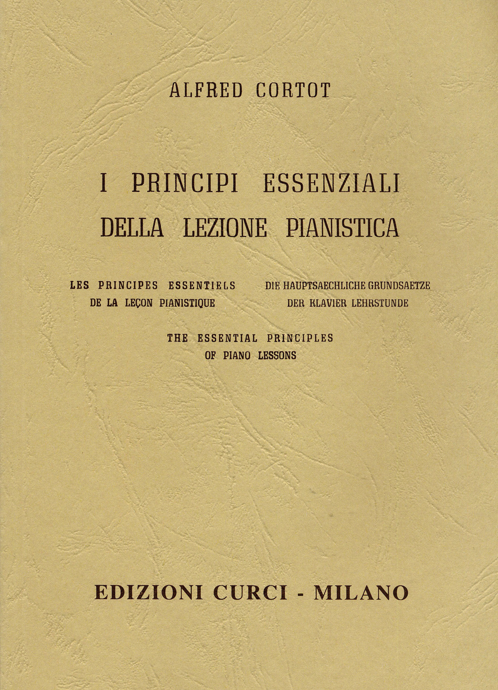 I principi essenziali della lezione pianistica