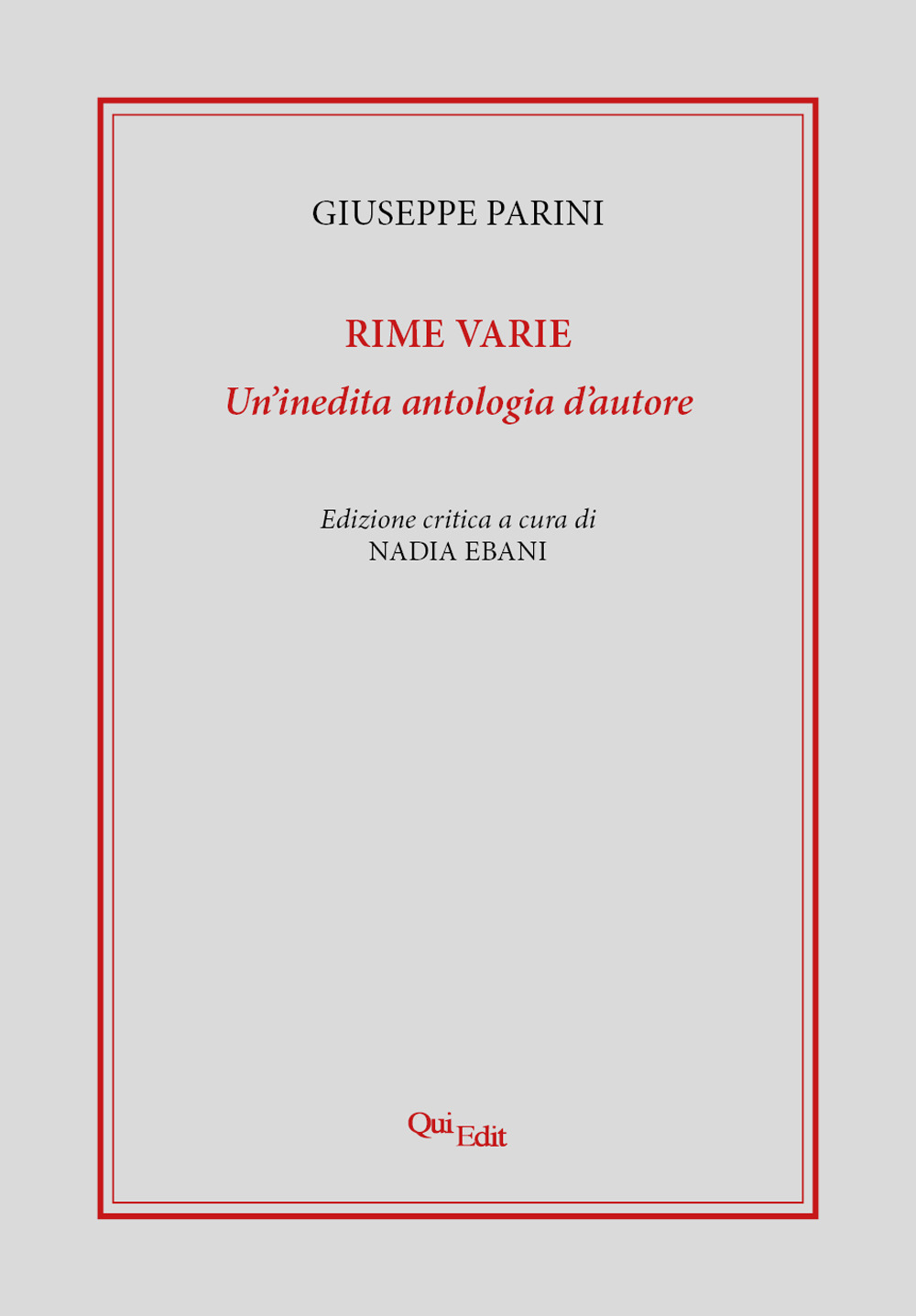 Rime varie. Un’inedita antologia d’autore
