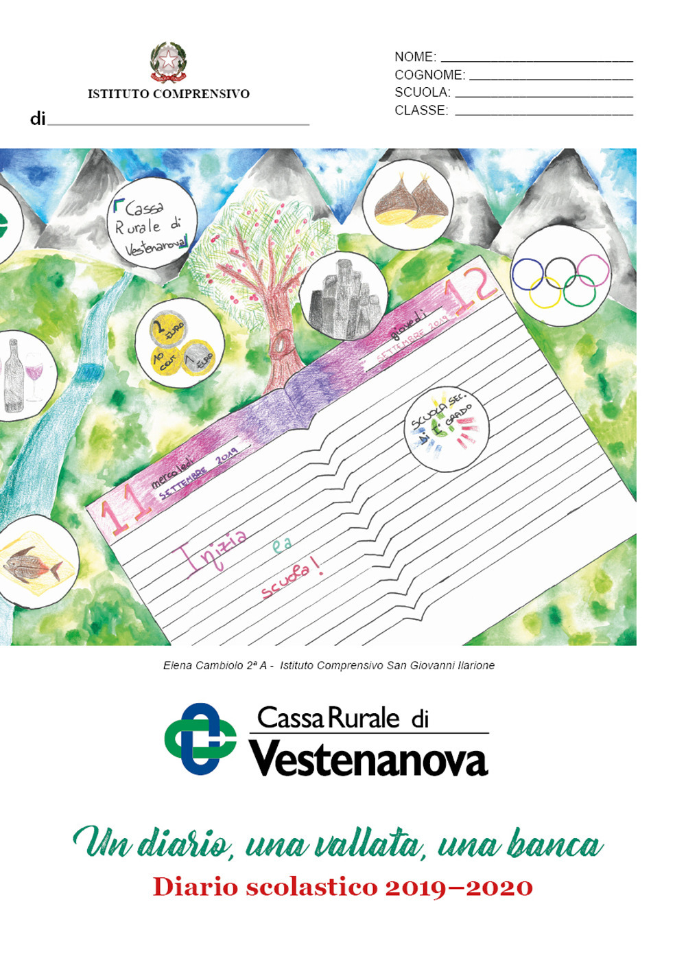 Un diario, una vallata, una banca. Diario scolastico 2019-2020