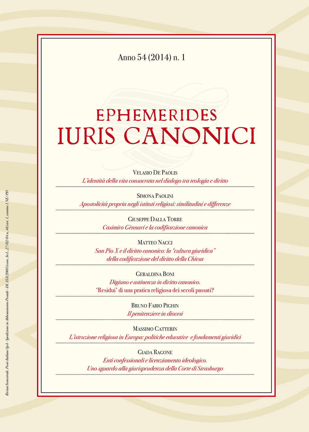 Ephemerides Iuris canonici. Vol. 1