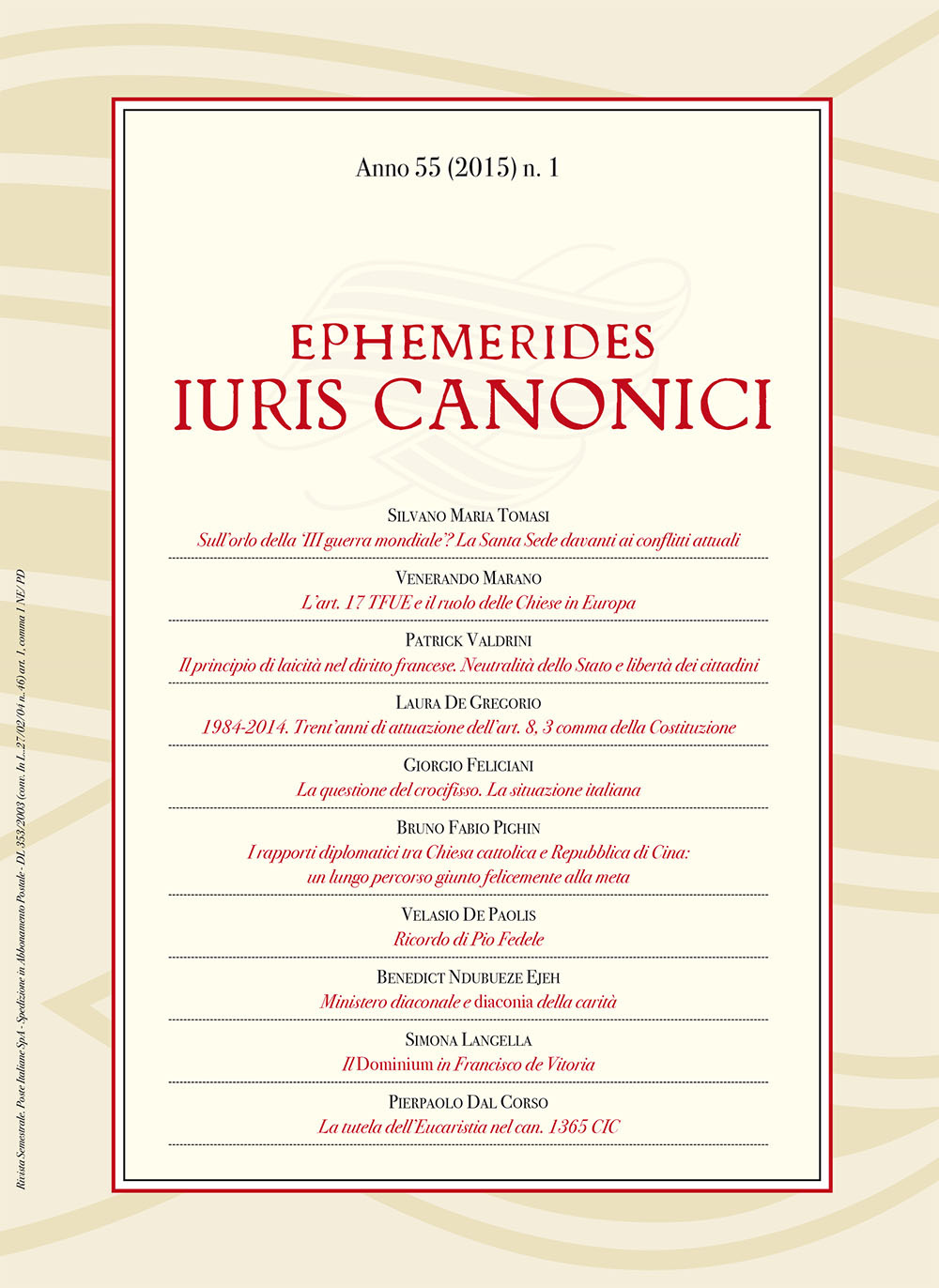 Ephemerides iuris canonici. Vol. 1