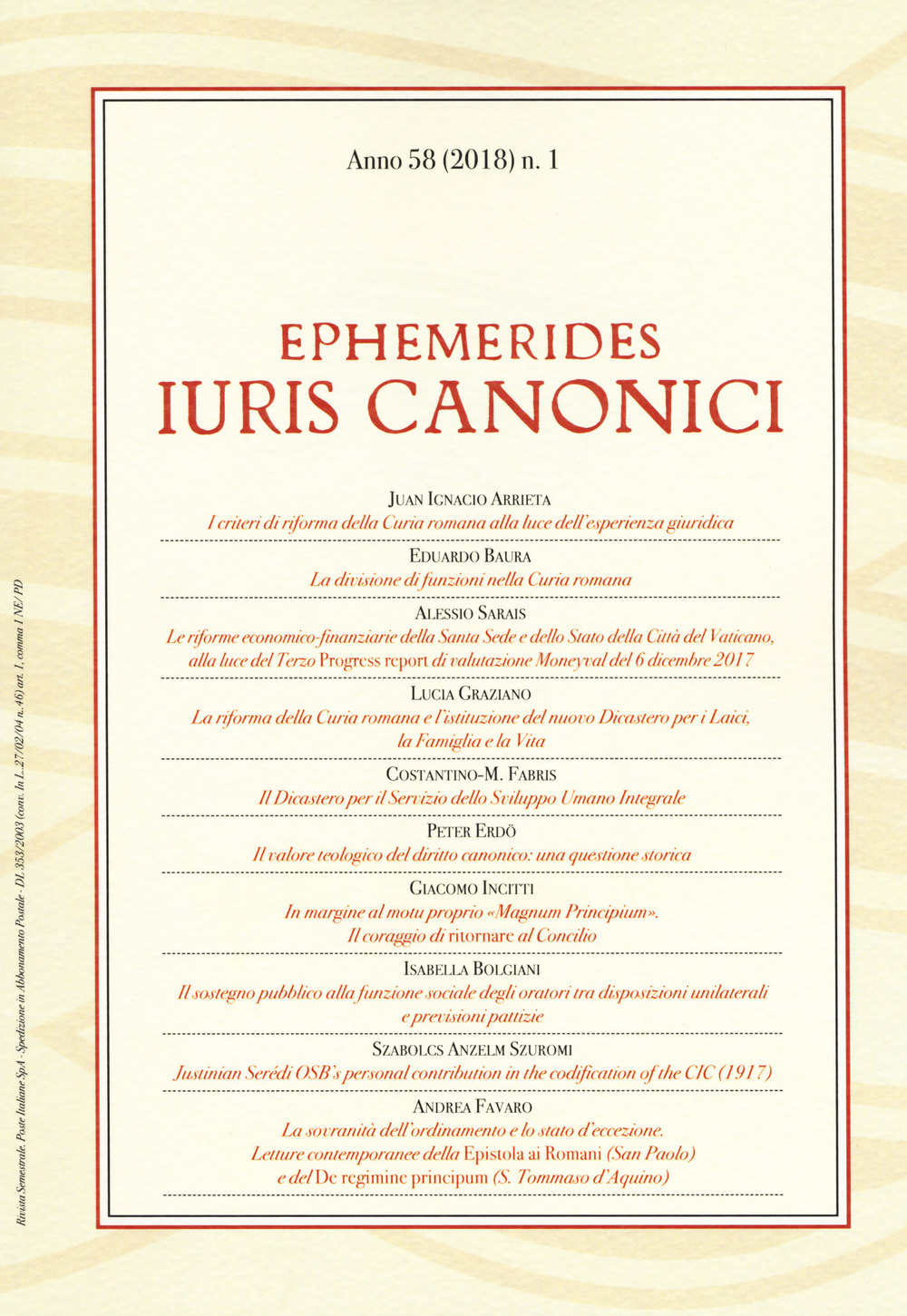 Ephemerides Iuris canonici. Vol. 1