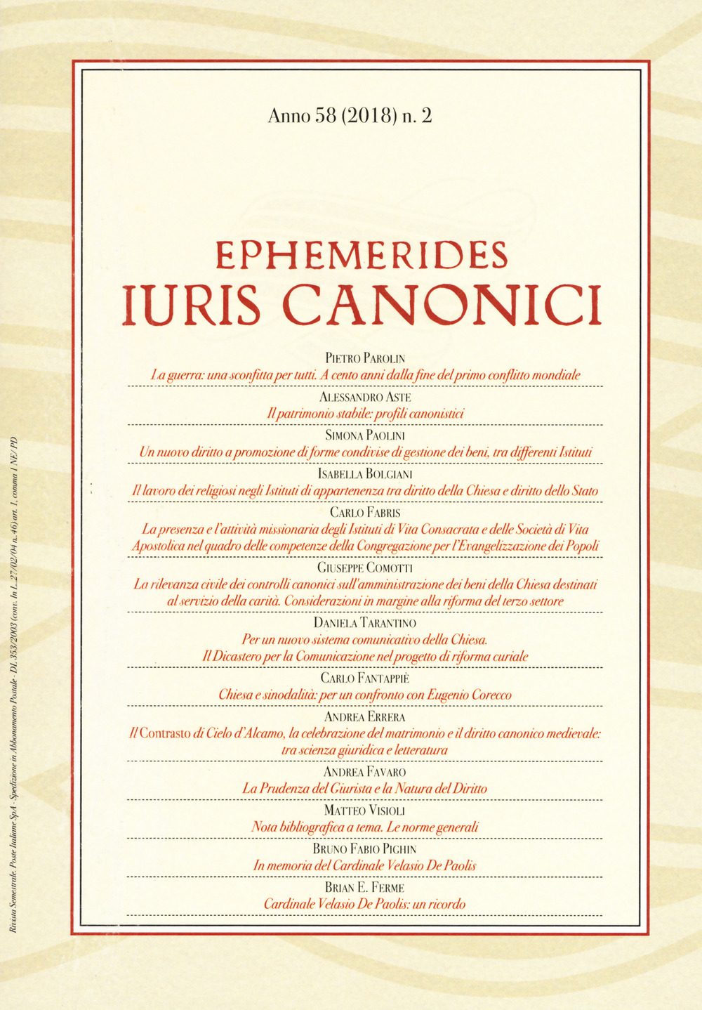 Ephemerides Iuris canonici. Vol. 2