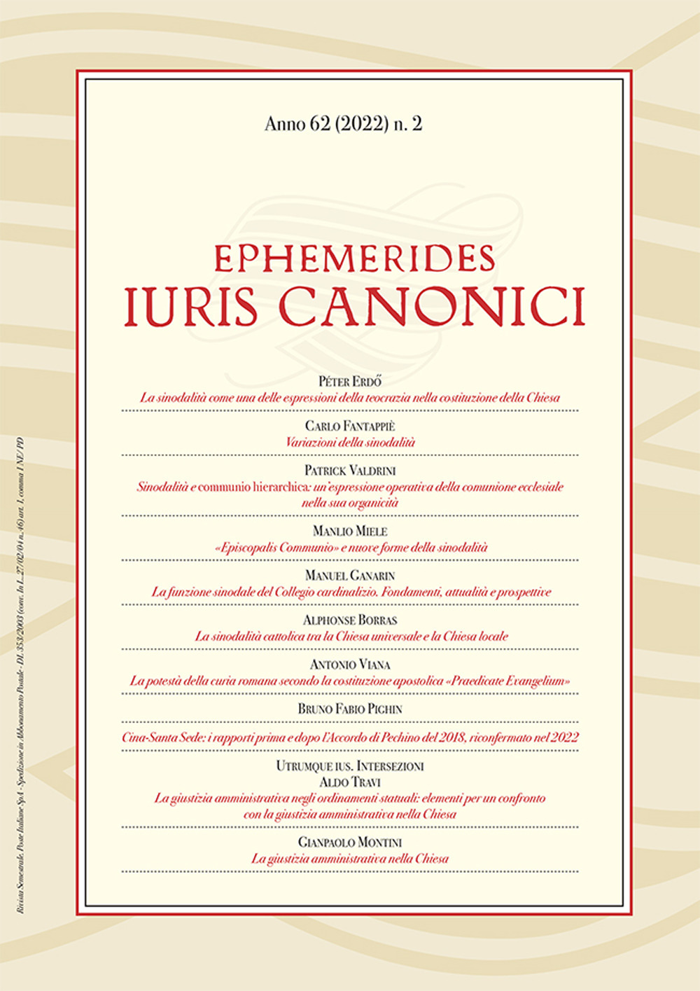 Ephemerides Iuris canonici. Vol. 2