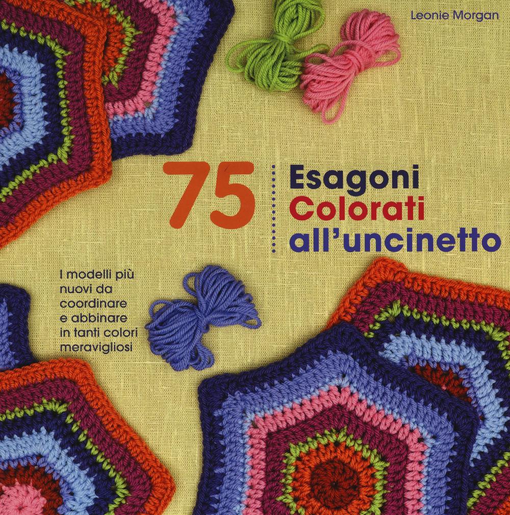 75 esagoni colorati all'uncinetto