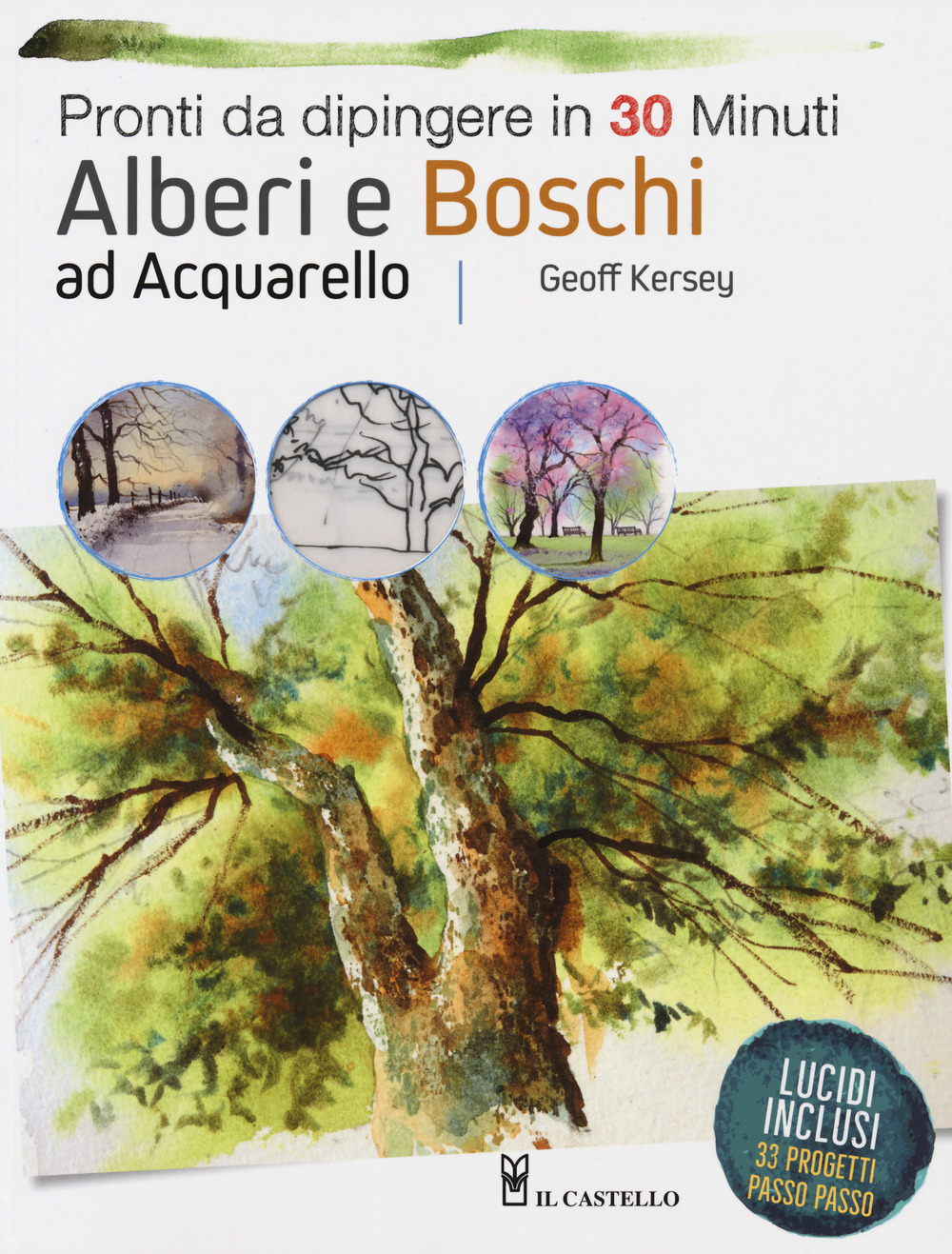 Alberi e boschi ad acquarello pronti da dipingere