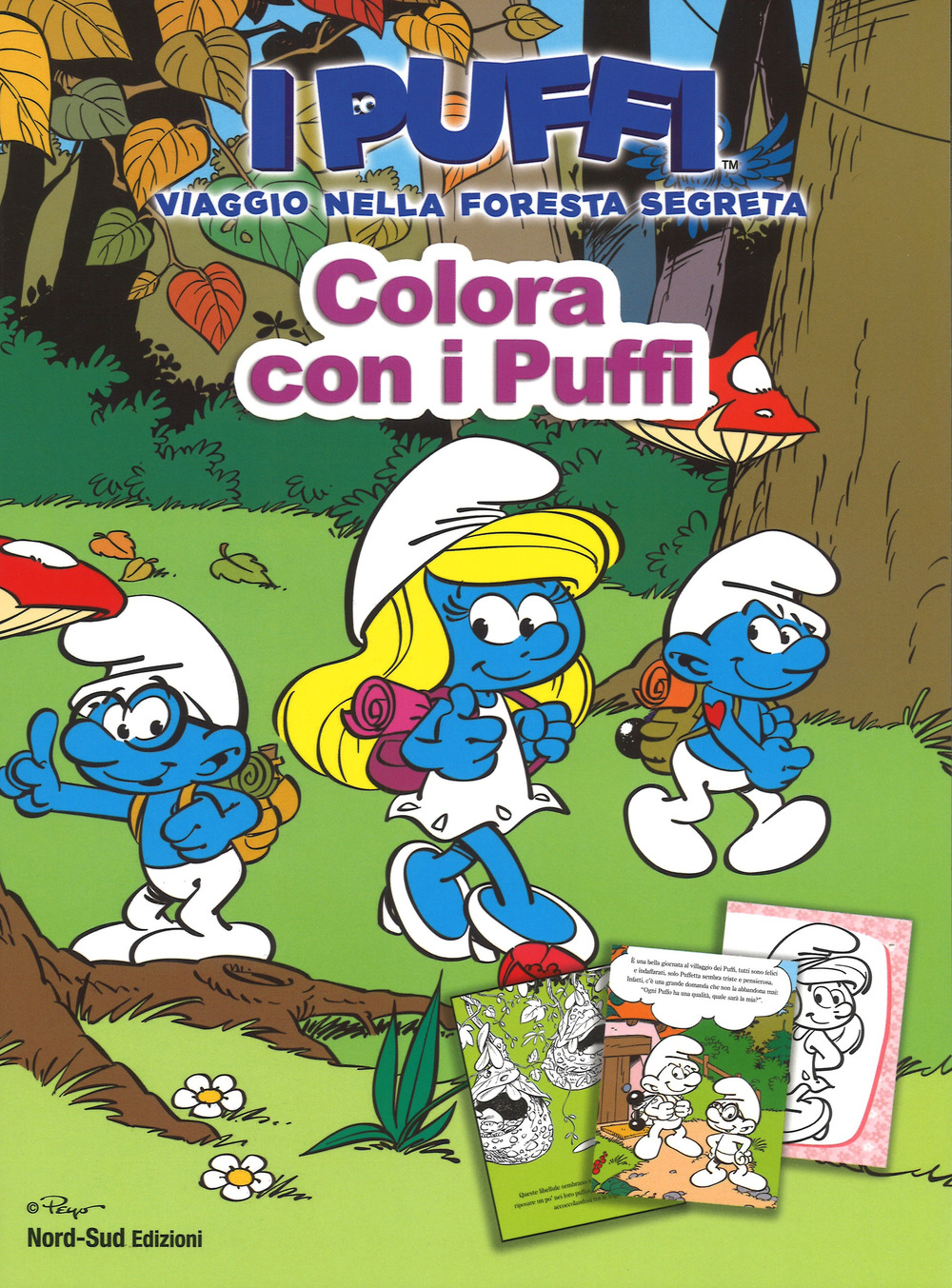 Colora con i puffi. Il villaggio perduto. I puffi