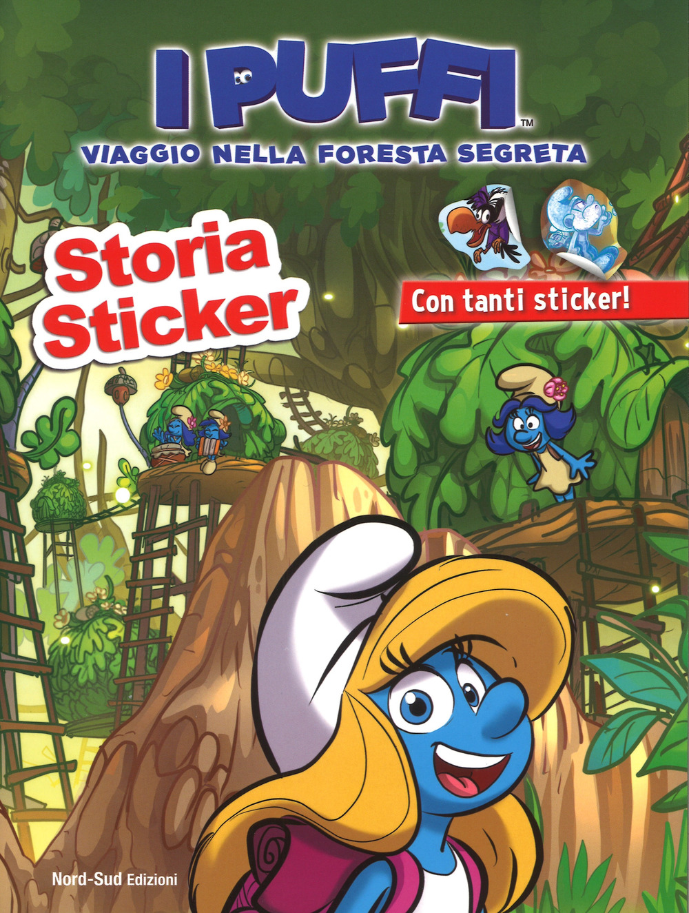 Storia sticker. Viaggio nella foresta segreta. I puffi