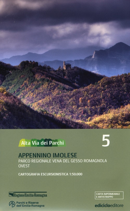 Alta via dei parchi 1:50.000. Vol. 5: Appennino imolese. Parco regionale Vena del Gesso Romagnola ovest