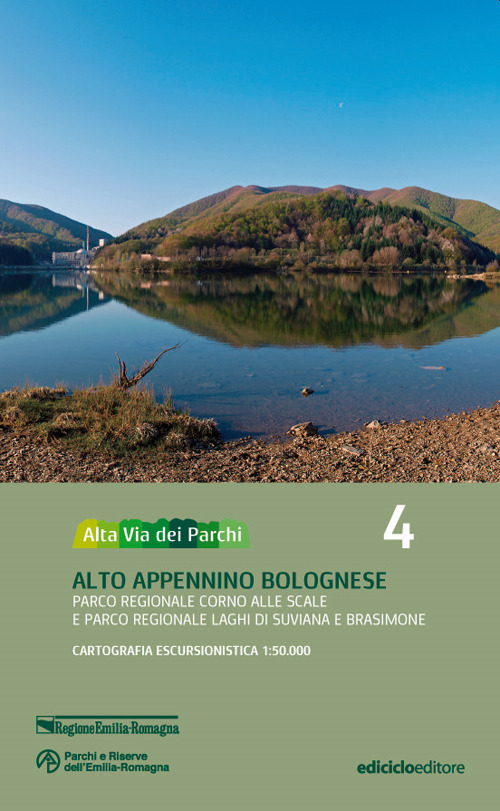 Alta via dei parchi 1:50.000. Vol. 4: Alto Appennino bolognese. Parco regionale Corno alle Scale e parco regionale laghi di Suviana e Brasimone