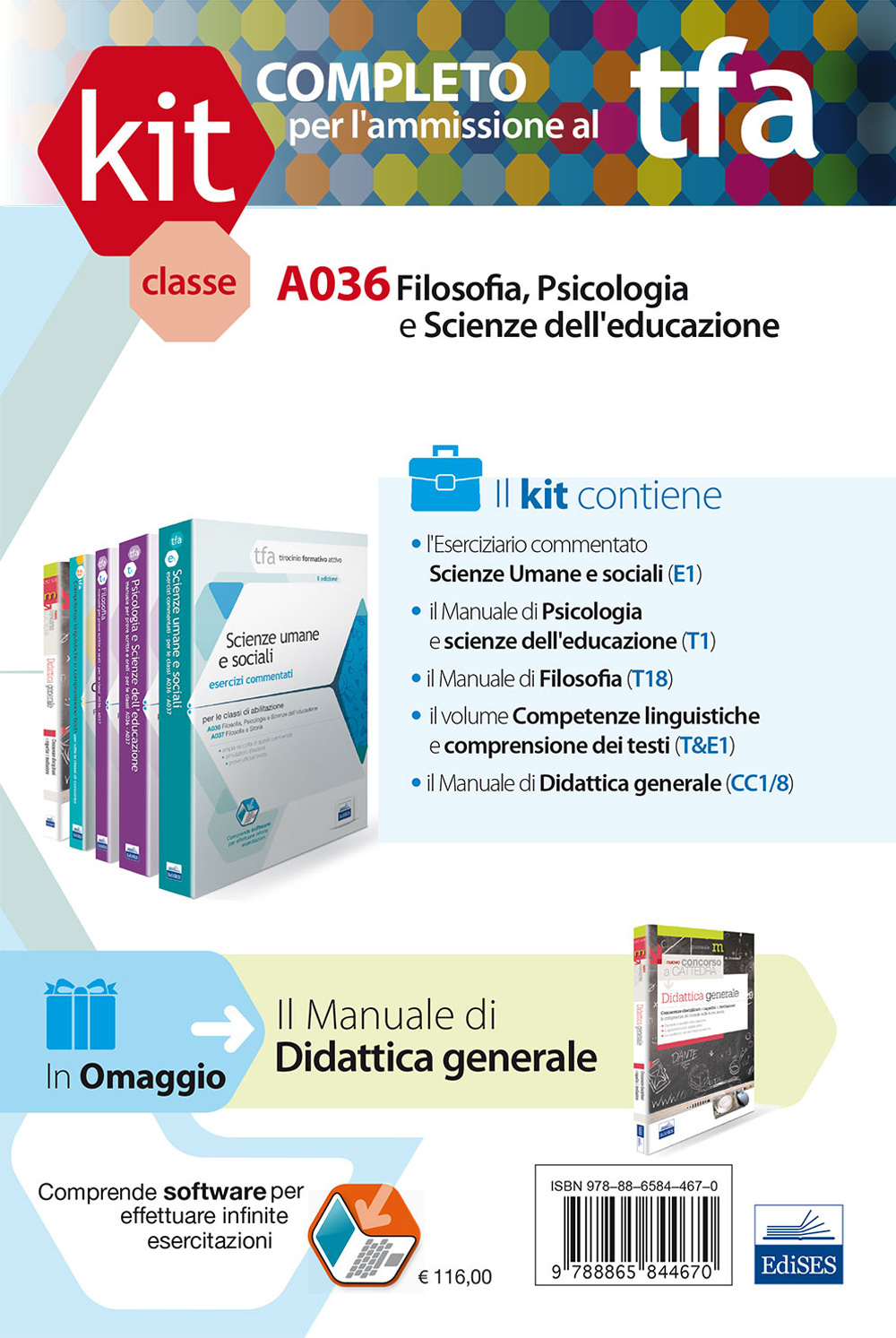 TFA. Classe A036 per prove scritte e orali. Manuale di teoria ed esercizi di filosofia, psicologia... Kit completo