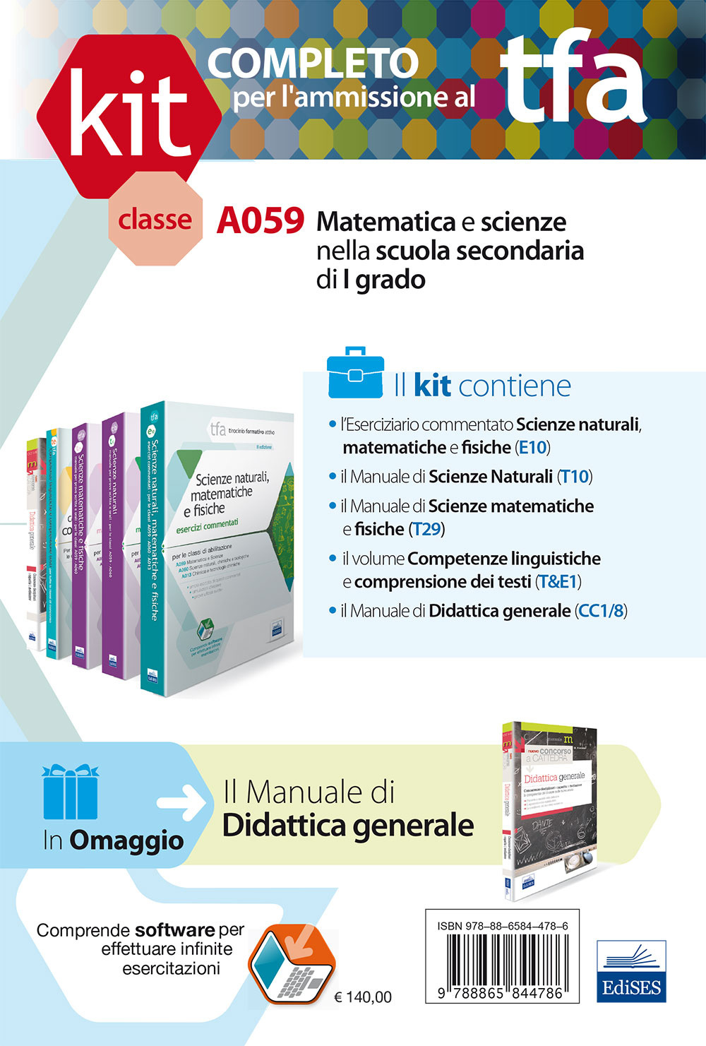 TFA. Classe A059 per prove scritte e orali. Manuale di teoria ed esercizi di scienze naturali, chimica, biologia... Kit completo