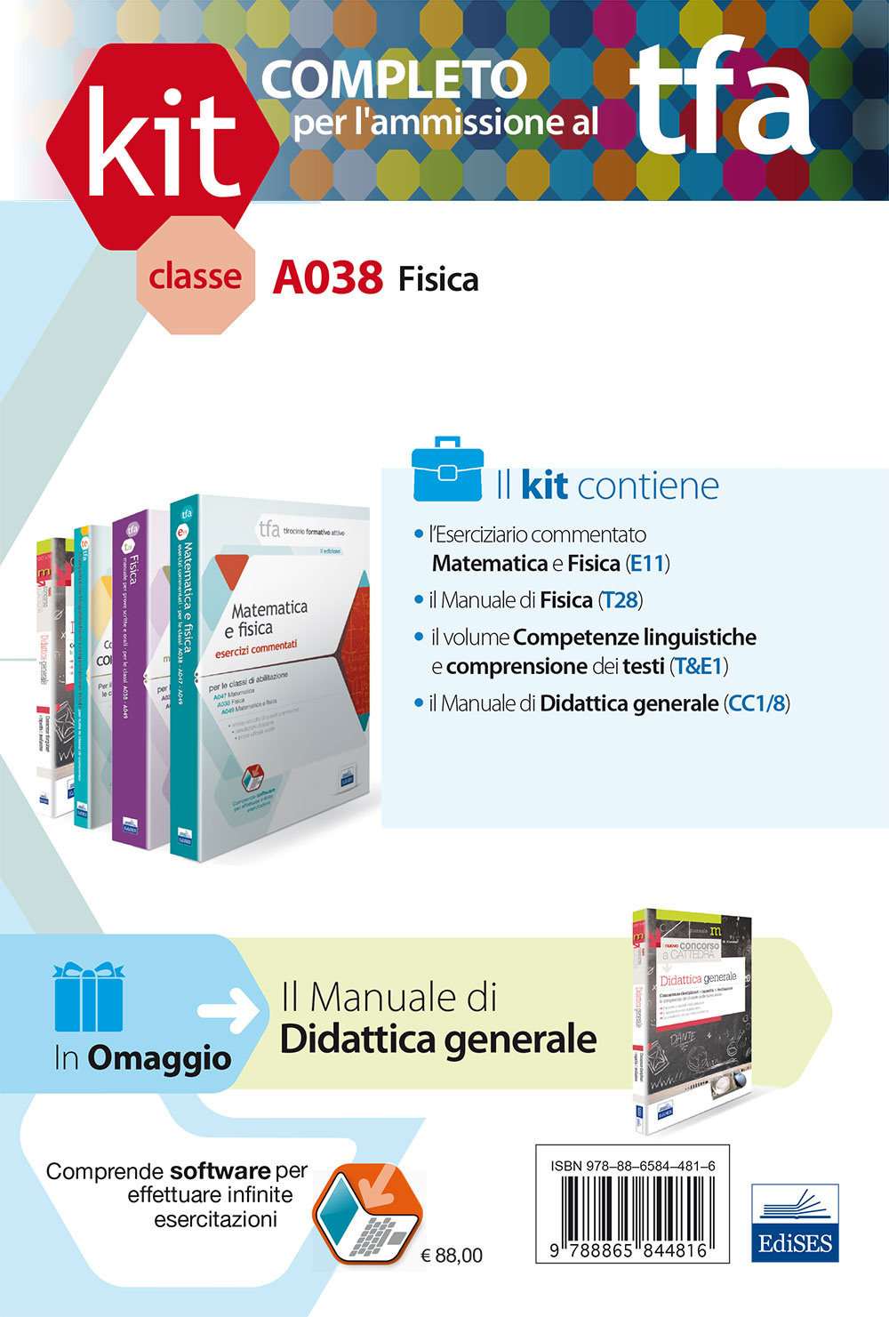 TFA. Classe A038 per prove scritte e orali. Manuali di teoria ed esercizi di fisica. Kit completo