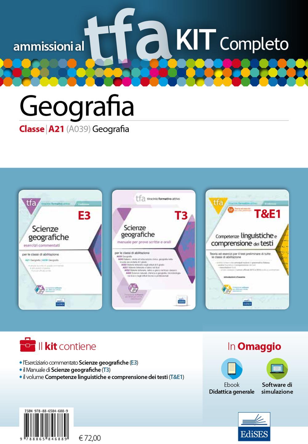 TFA. Geografia classe A21 (A039) per prove scritte e orali. Kit completo