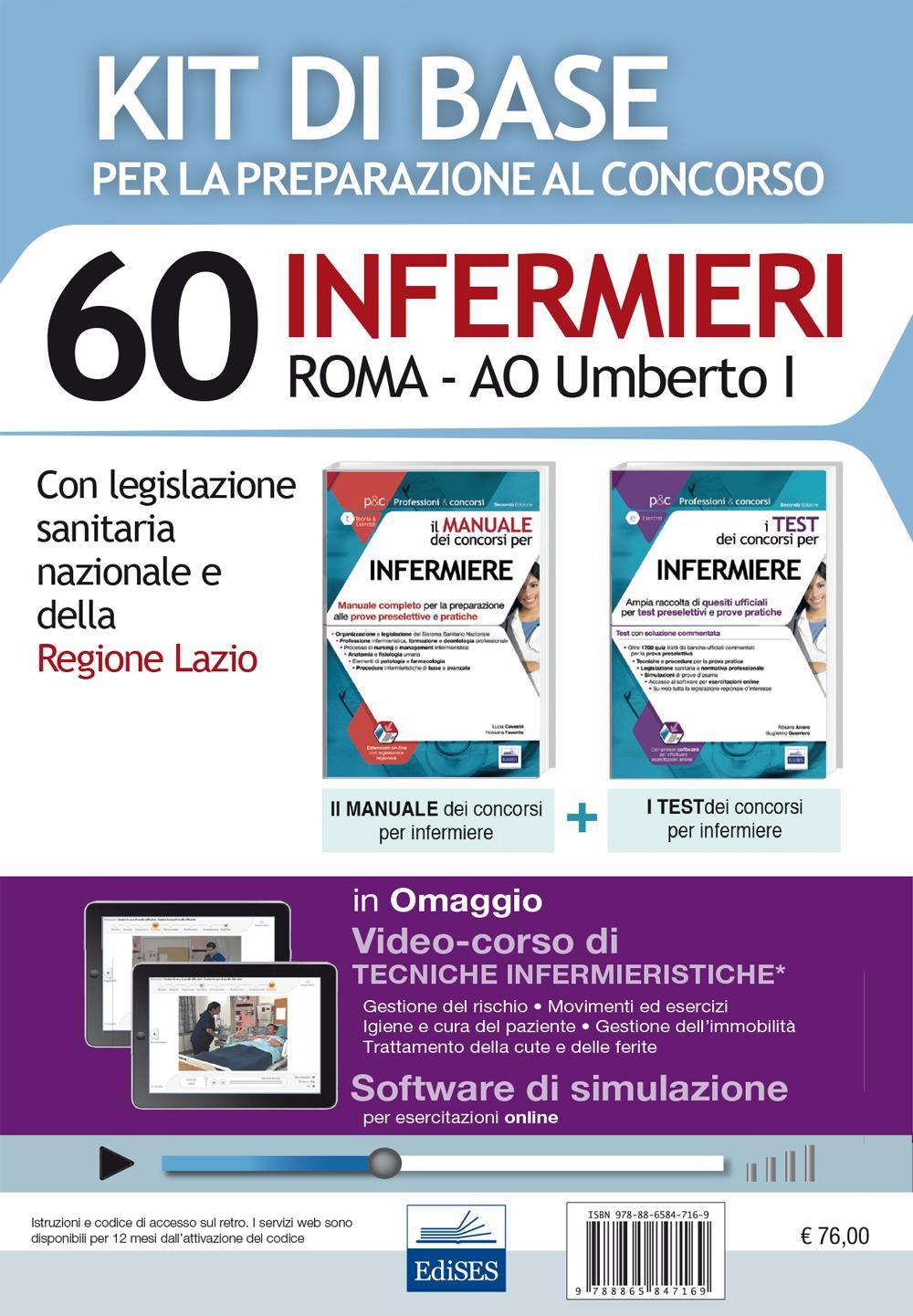 Concorso 40 infermieri Roma. AO Umberto I. Per la preparazione alle prove concorsuali... Kit base