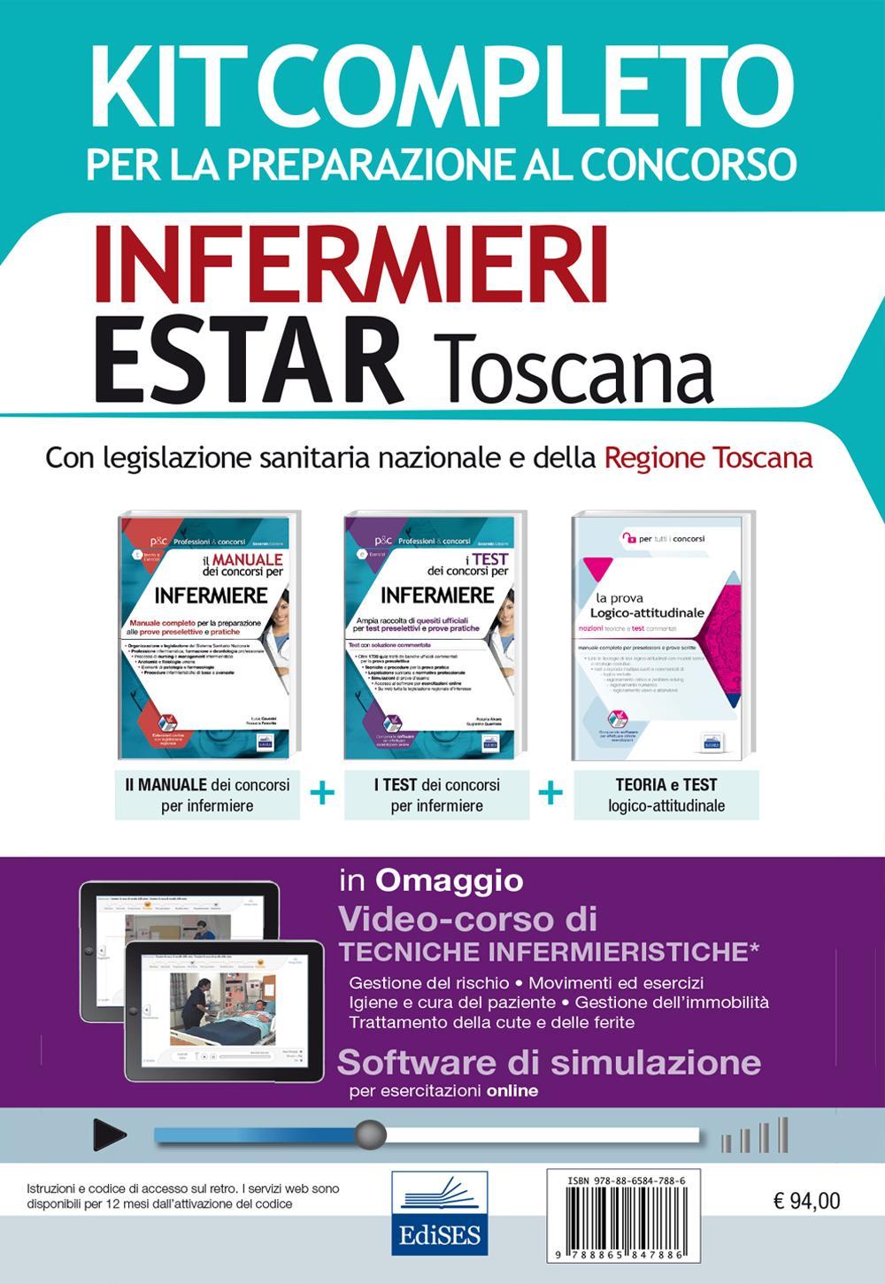 Concorso Infermieri Estar Toscana. Kit completo per tutte le prove del concorso 2016 e software di simulazione