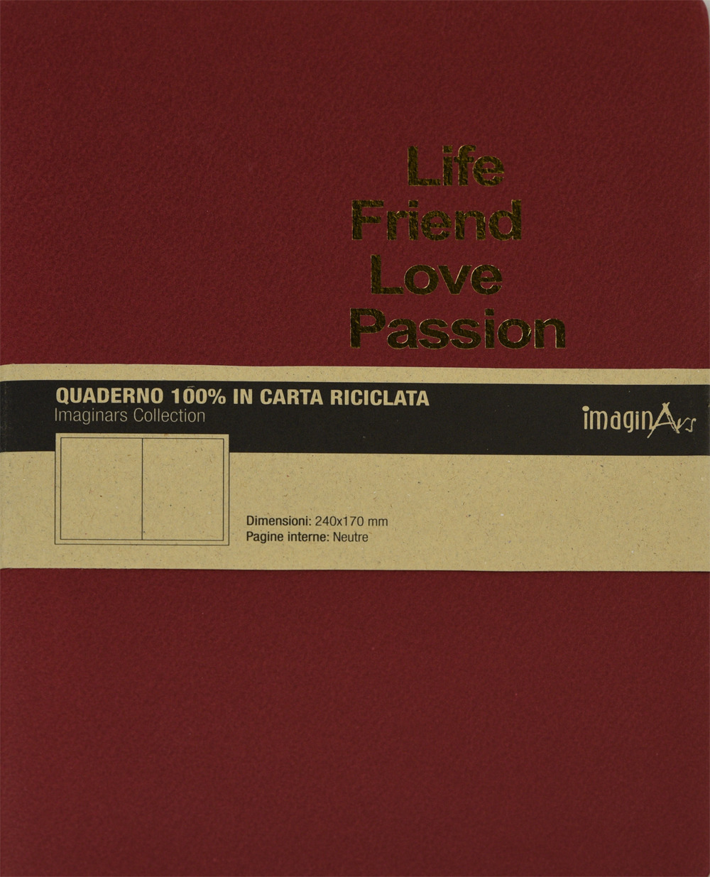 RDS170 quaderno 17x24 rosso recycled