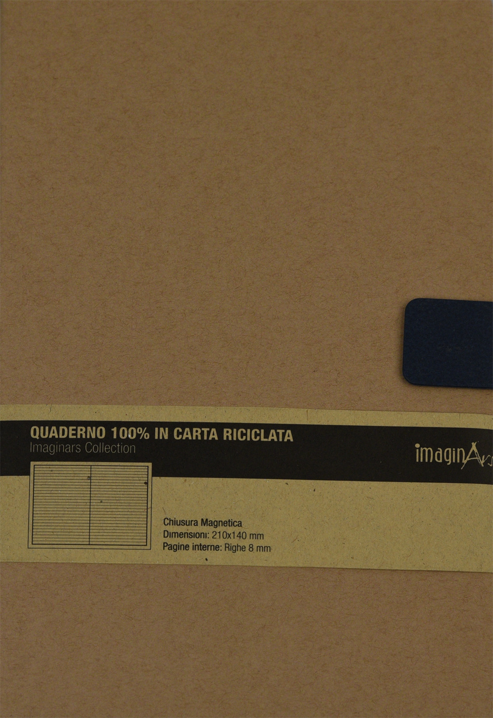 MGB140 quaderno 14x21 nat. magnete recycled