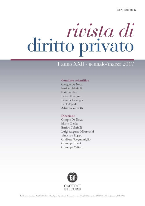 Rivista di diritto privato. Vol. 1: Gennaio-marzo