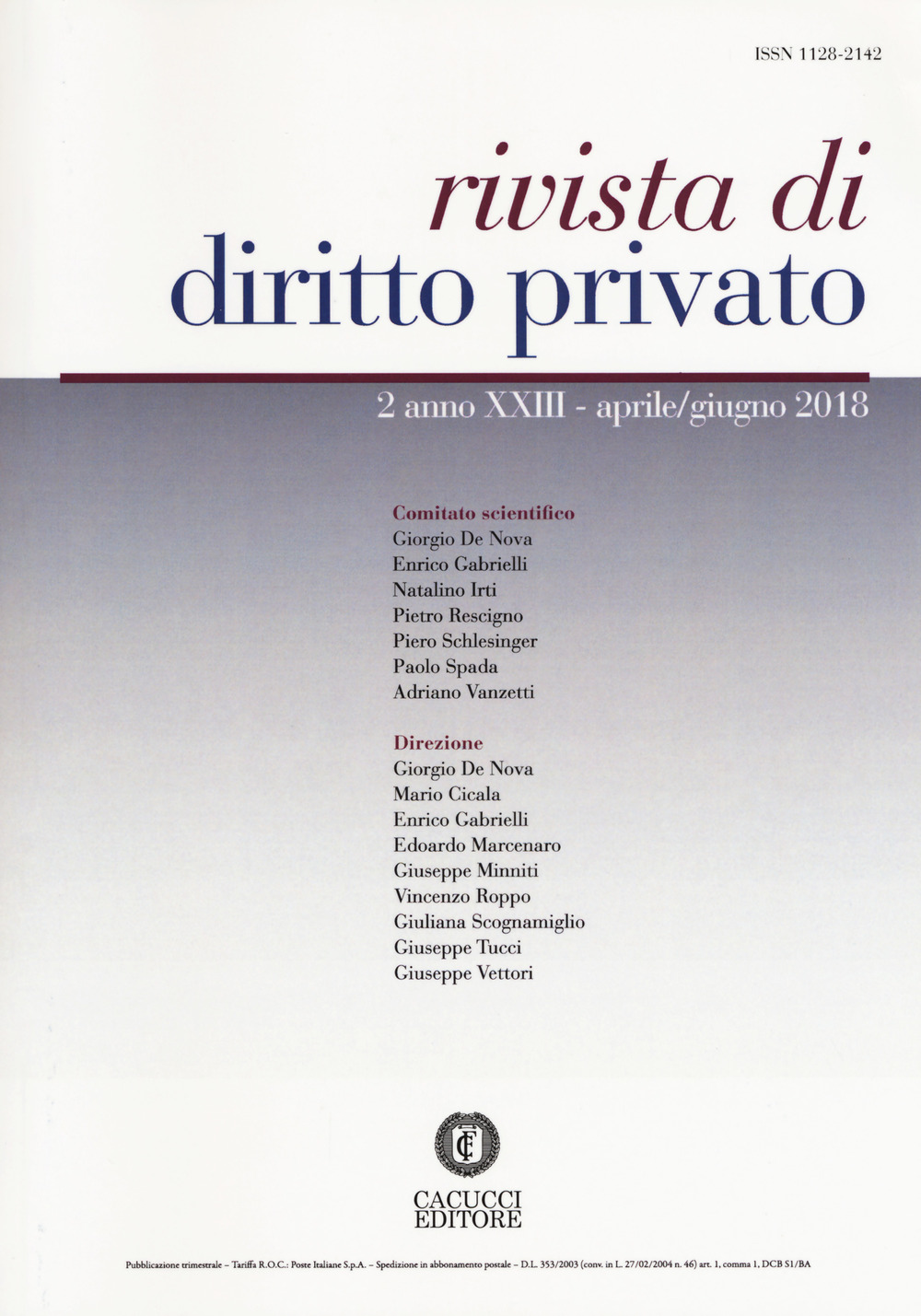 Rivista di diritto privato. Vol. 2: Aprile-Giugno