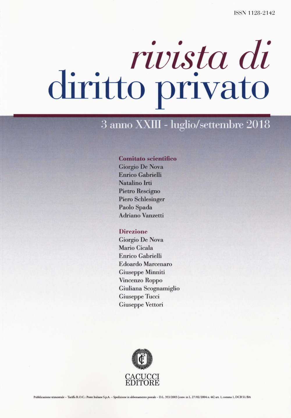 Rivista di diritto privato. Vol. 3: Luglio-Settembre