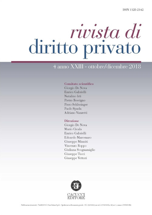 Rivista di diritto privato. Vol. 4: Ottobre-Dicembre