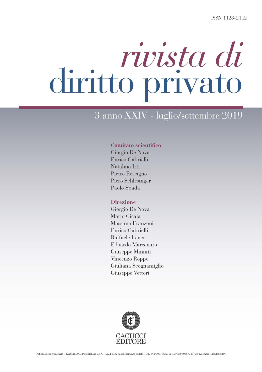 Rivista di diritto privato. Vol. 3: Luglio-settembre
