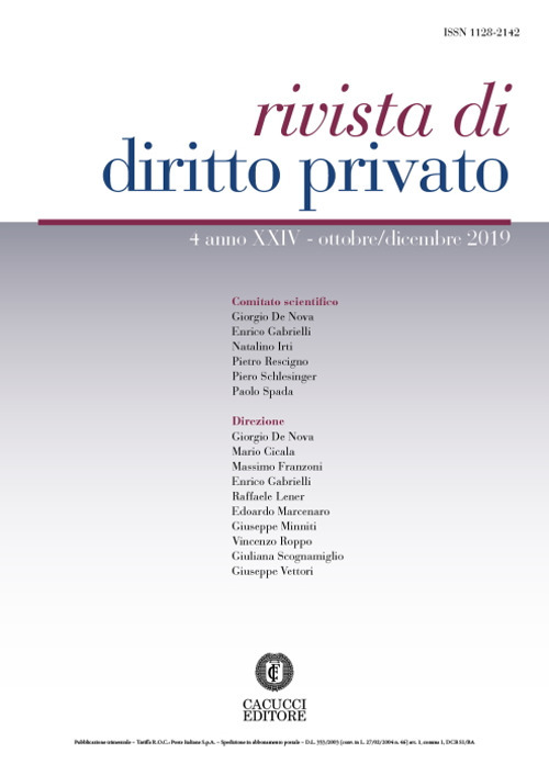 Rivista di diritto privato. Vol. 4: Ottobre-dicembre