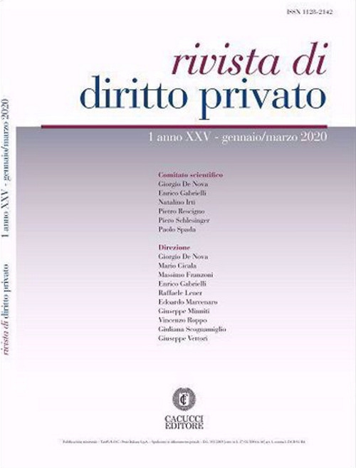 Rivista di diritto privato. Vol. 1: Gennaio-marzo