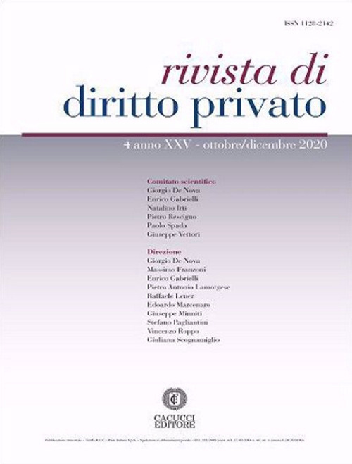 Rivista di diritto privato. Vol. 4: Ottobre-dicembre