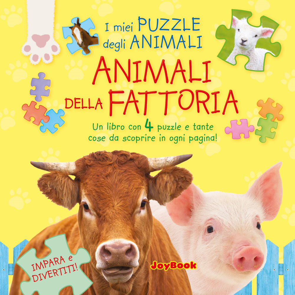 Animali della fattoria. Gioca e divertiti! Libro puzzle