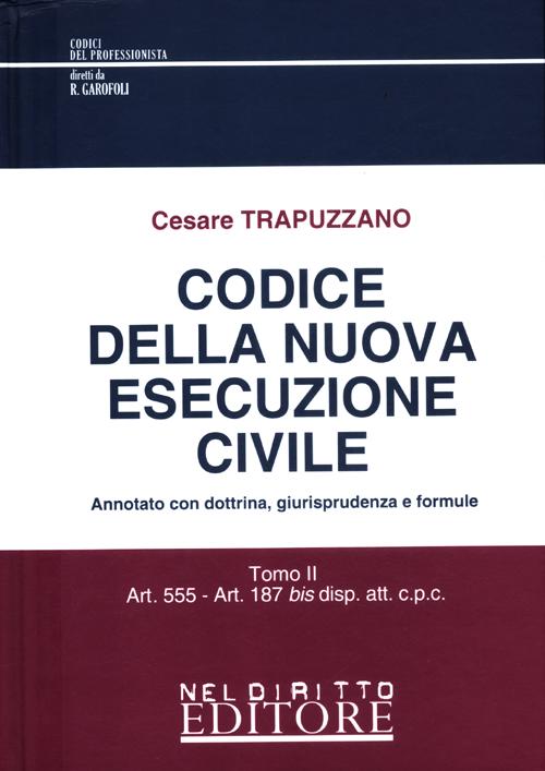 Codice della nuova esecuzione civile. Annotato con dottrina, giurisprudenza e formule