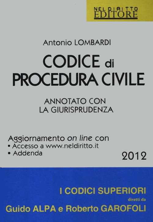 Codice di procedura civile. Annotato con la giurisprudenza