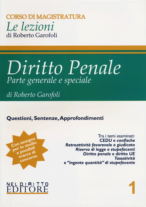 Diritto penale. Parte generale e speciale. Vol. 1