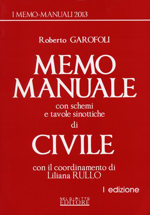 Memo manuale con schemi e tavole sinottiche di civile