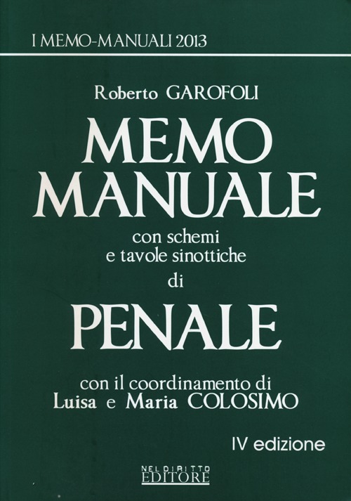 Memo manuale con schemi e tavole sinottiche di penale