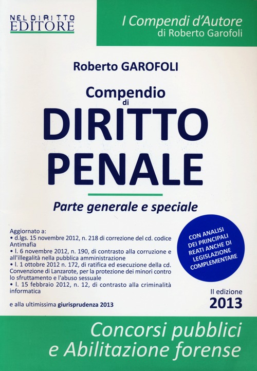 Compendio di diritto penale. Parte generale-Compendio di diritto penale. Parte speciale