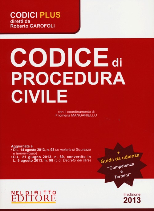 Codice di procedura civile-Competenza e termini
