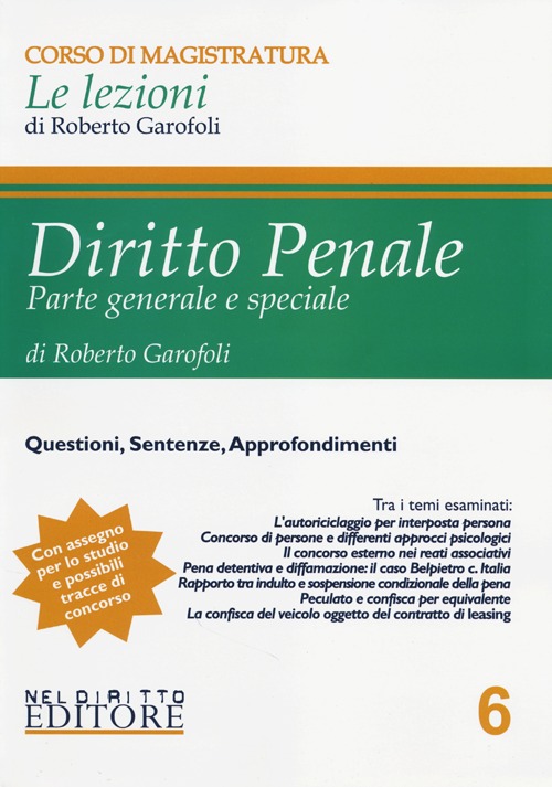 Diritto penale. Parte generale e speciale. Vol. 6