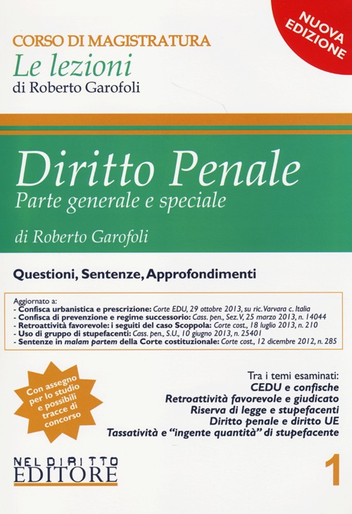 Diritto penale. Parte generale e speciale. Vol. 1