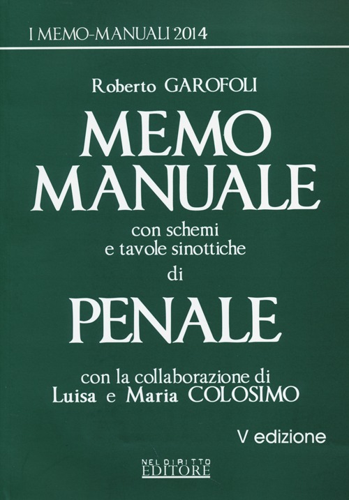 Memo manuale con schemi e tavole sinottiche di penale