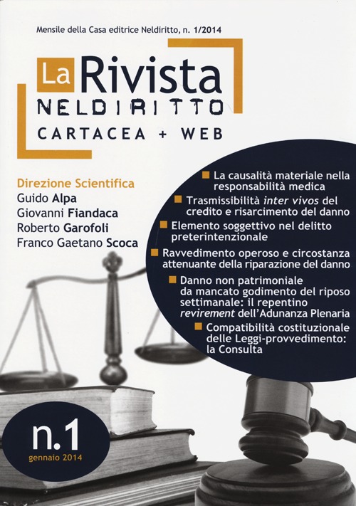 La rivista di Neldiritto (2014). Vol. 1