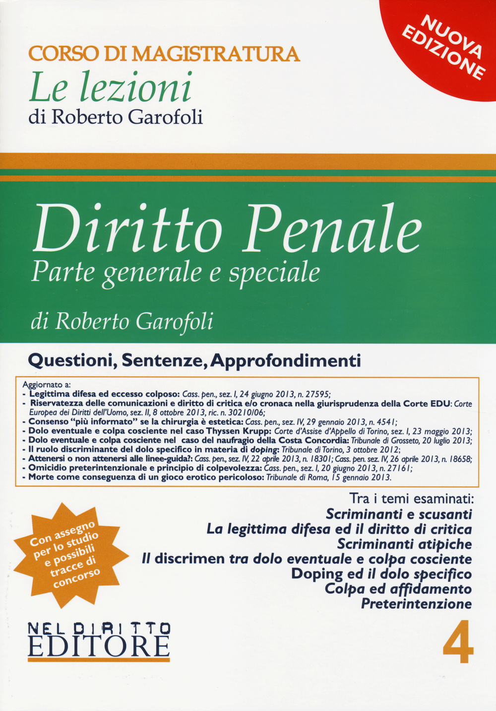 Diritto penale. Parte generale e speciale. Vol. 4