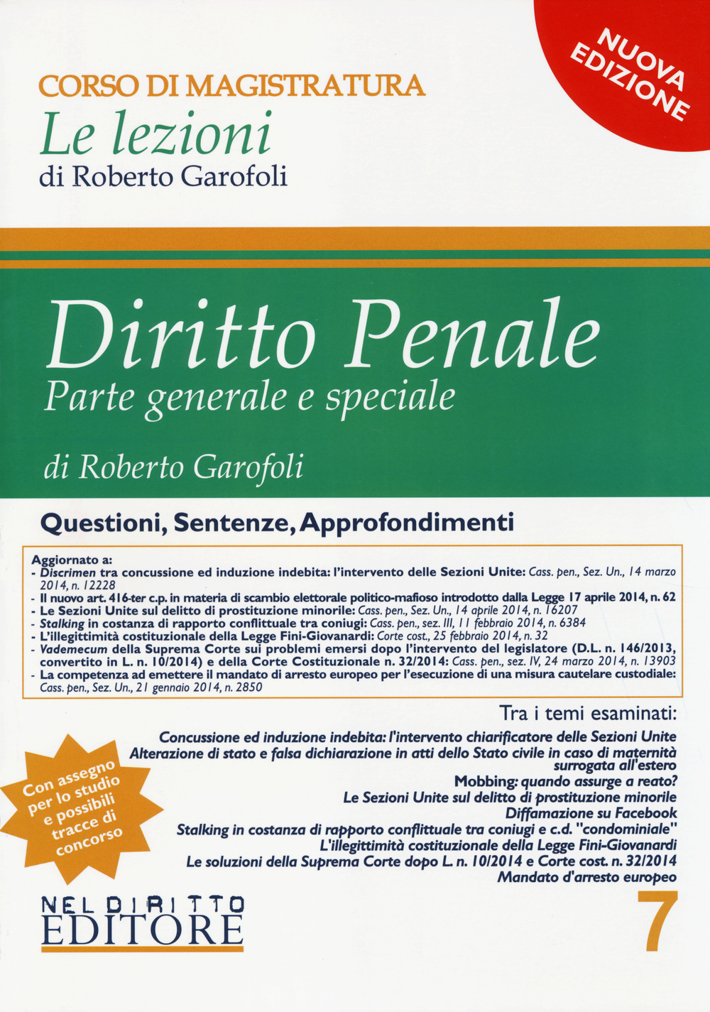 Diritto penale. Parte generale e speciale. Vol. 7
